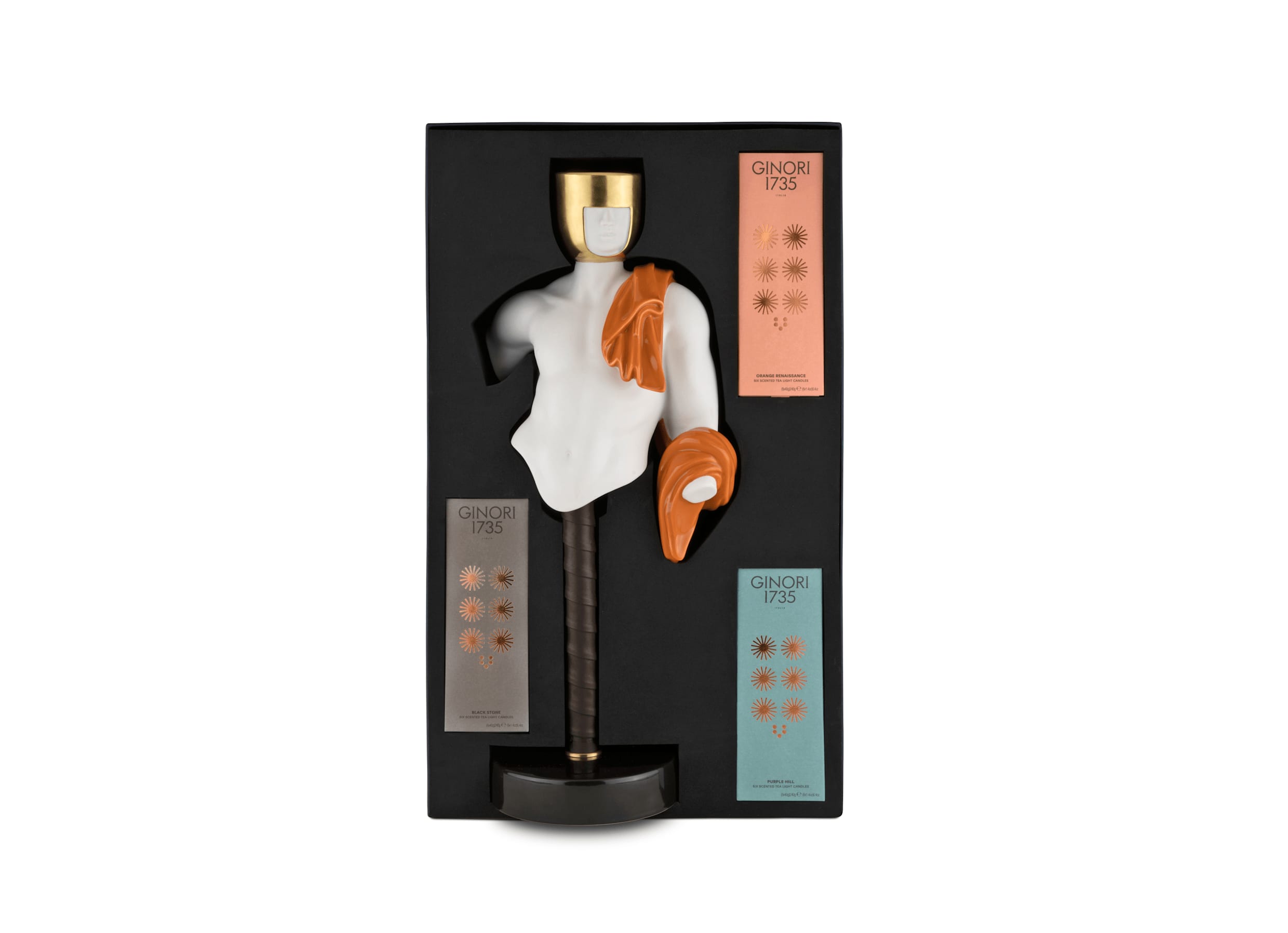 Candleholder Statue L'Amante Pumpkin | GINORI 1735
